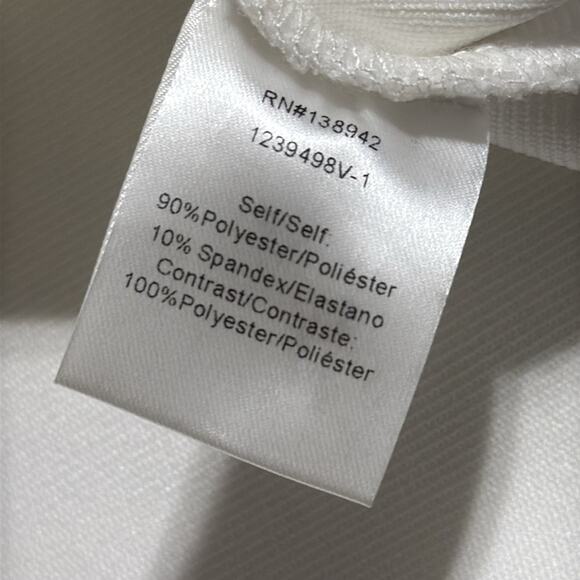 Twelfth size large puff sleeve white crop top off the shoulder adjustable straps - Picture 8 of 12